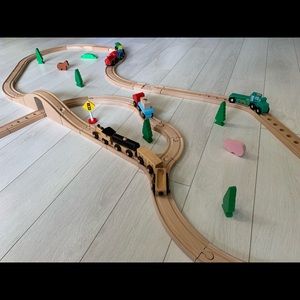 Wooden trains set